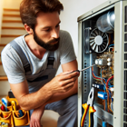 HVAC Technician Inspecting Home System &ndash; Home Warranty Coverage in Action