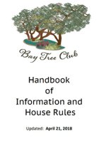 Bay Tree Handbook of Rules - 2018