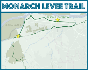 Monarch Levee Trail map