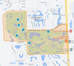 Audubon Golf and Country Club Home Search Map