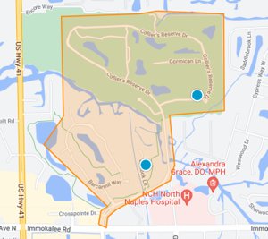 Colliers Reserve Search Map