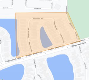 Fiddlers Creek Pepper Tree Homes Map