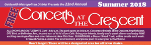 sUMMER 2018 FREE Concerts at the Crescent