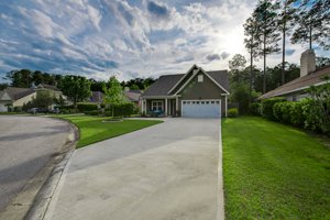 drone shot of Bluffton home