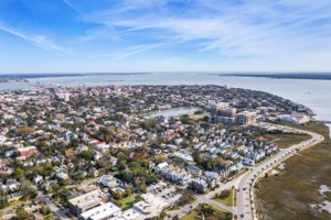 Peninsula Aerial View of Downtown Charleston