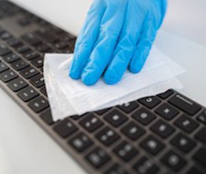 Disinfecting a Computer Keyboard