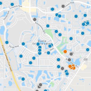 Buenaventura Lakes BVL neighborhood map Kissimmee Osceola County Florida