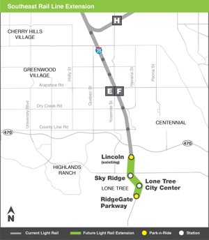 Light Rail Extension to RidgeGate Parkway Construction Has Begun!