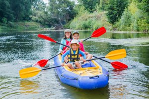 Canoe at Anne Springs Close Greenway and Preserve