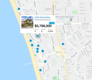 Hermosa Beach map search