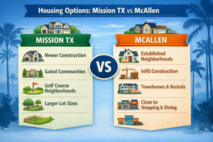 Housing Options: Mission TX vs McAllen infographic