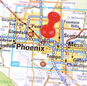 phoenix arizona map graphic