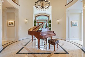 Round Foyer with marble inlay