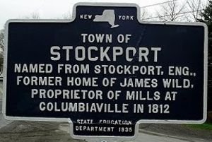 Stockport Homes for Sale New York sign