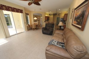 Long View of the Family Room and Kitchen