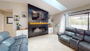 Updated living room fireplace feature wall at 2461 Gold Oak Ct E