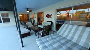 6577 Waterford Circle in Sarasota - Lanai with new pool cage