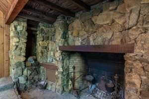 Rustic Big Sur fireplace