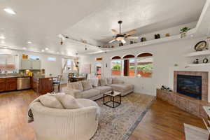 Updated living room in Copper Canyon home for sale