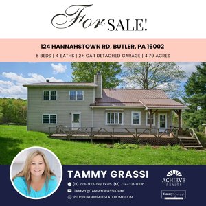 For Sale  -  124 Hannahstown Rd, Jefferson Twp - But, PA 16002