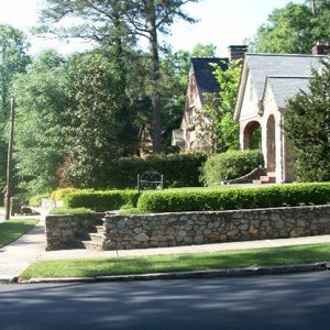 Photo of typical Morningside real estate - a tudor style historic house. 