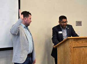Picture of Vince Haley becoming UVAR 2026 president