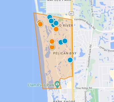 Las Brisas at Pelican Bay condominium map search