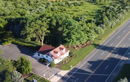 Joe Wiessner Realty Winslow Township office, aerial view