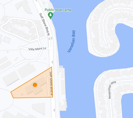 Aria condominium map search in Park Shore Naples