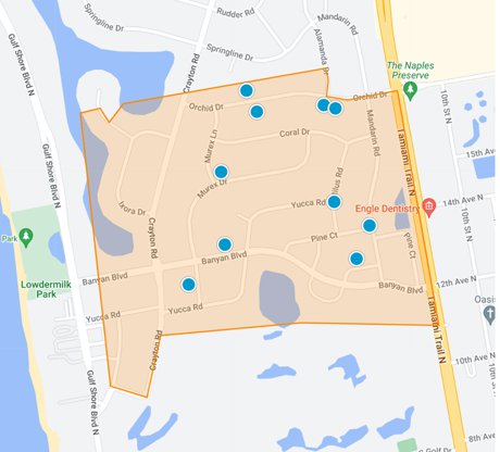 Naples Beach Club Four Seasons residence map search