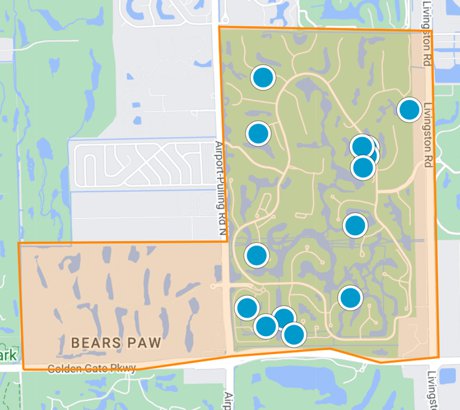 Grey Oaks Naples map search