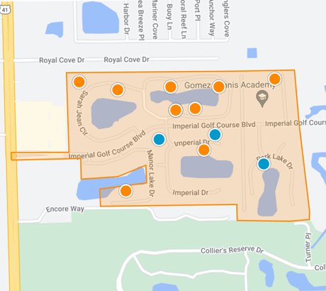 Imperial Golf Estates Naples map search