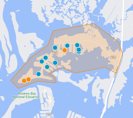 Tarpon Village at Isles of Capri waterfront condo map search