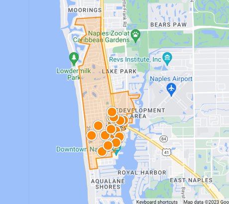 Naples luxury condominium map search