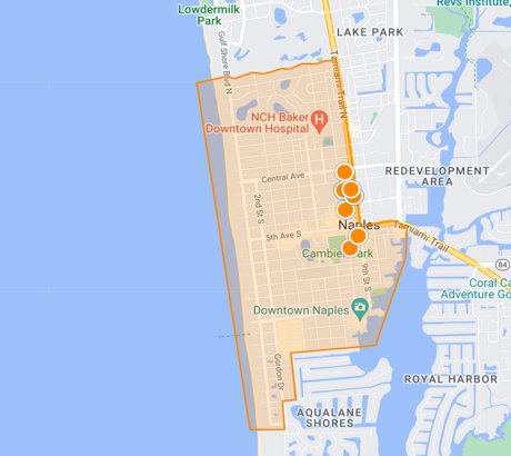 The Avenue Naples condo map search