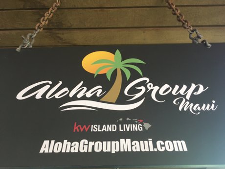 Aloha Group Maui KW Island Living Sign