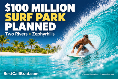 A $100 Million Surf Park Is Planned for Two Rivers in Zephyrhills illustration