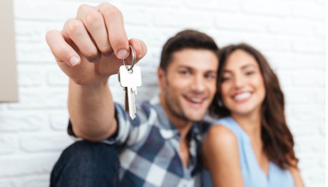 First time home buyer holding keys