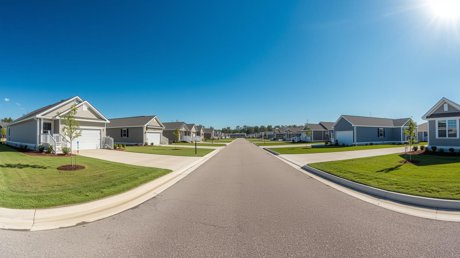 panoramic photograph of neighborhood