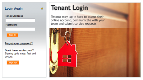 Interactive Tenant Login 
