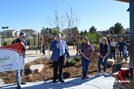 City and Metro District Officials Speak at Wheatlands Park Grand Opening 
