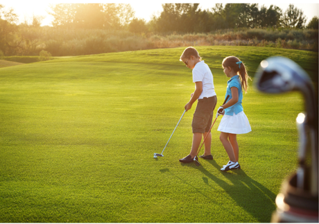 Children Playing Golf