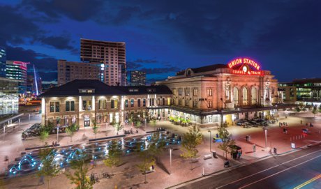 Downtown Denver Colorado Skyline Union Station 