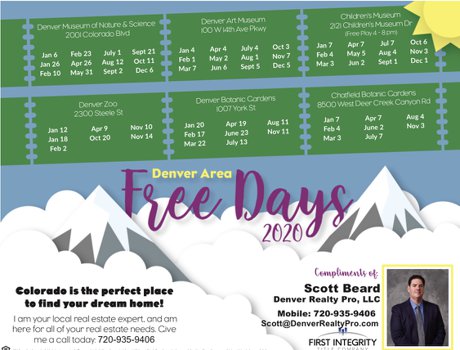 Denver Free Days 2020 Brought To You By Denver Realty Pro LLC 