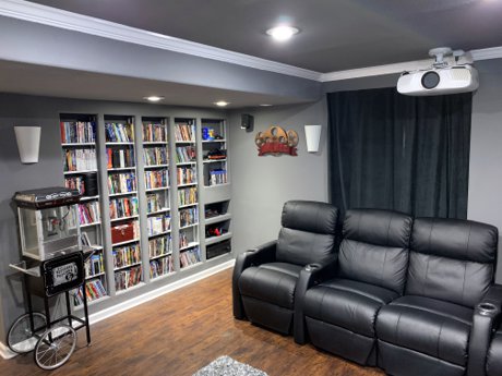 Home Theater in Finished Basement 