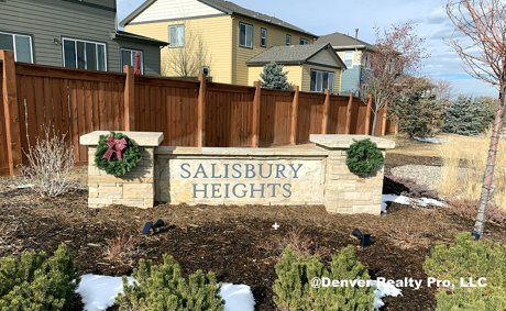 Salisbury Heights Neighborhood Monument Parker, CO