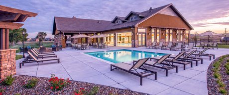 The Villas at Green Valley Ranch Clubhouse and Pool. Active Adult 55+