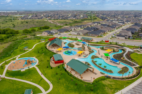 Sunfield neighborhood lazy river and amenity center in Buda TX