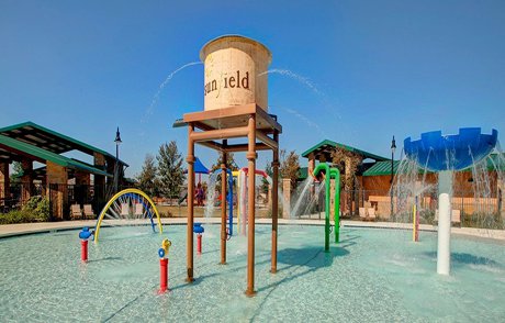 Sunfield neighborhood lazy river amenity center in Buda TX