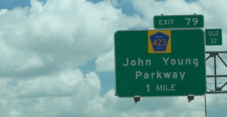 John Young Parkway Sign in Orlando Florida